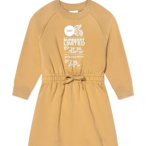 Burberrry Girls Ffion Logo Print Sweater Dress